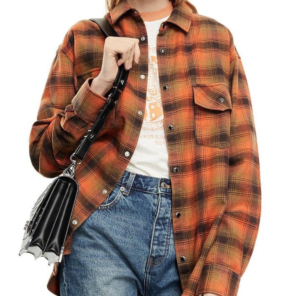 The Kooples Plaid Shirt in Kaki